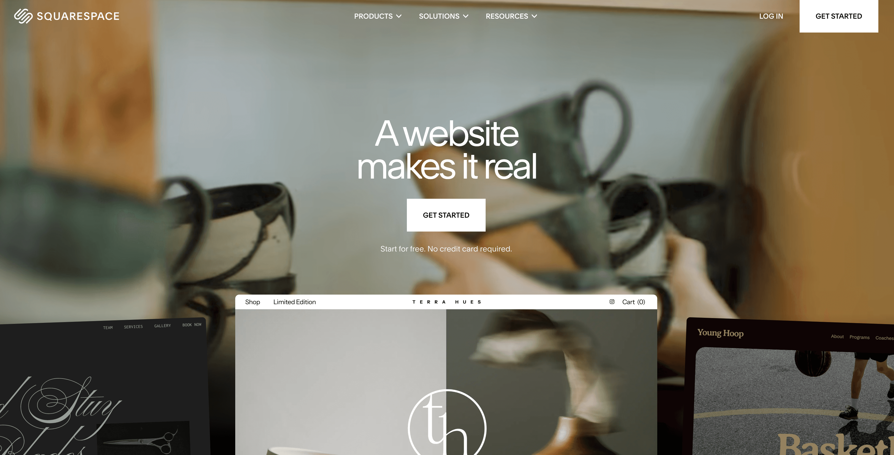 Squarespace screenshot