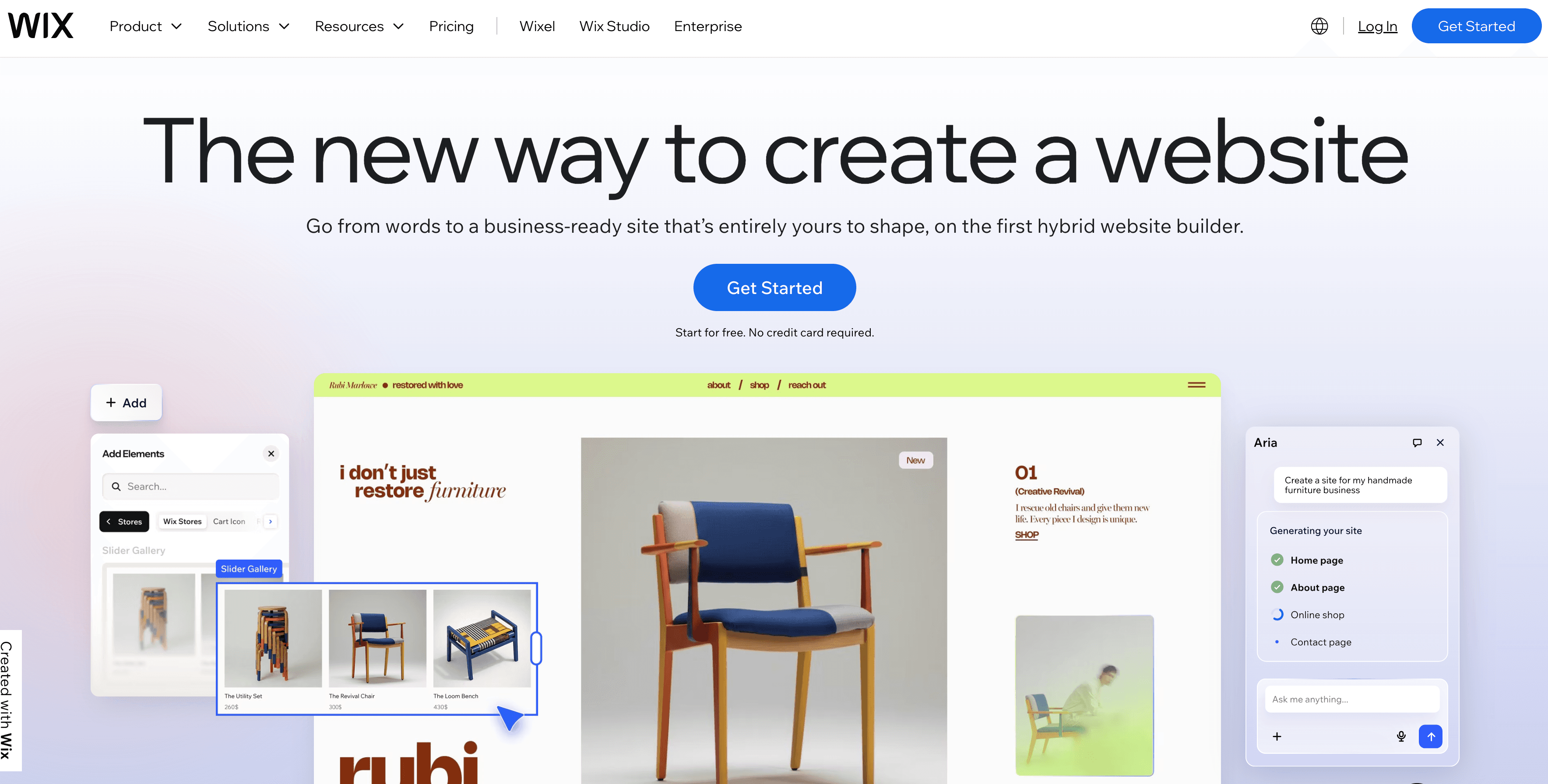 Wix screenshot